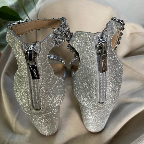 Badgley Mischka Odessa Crystal Adorned Block Heel - Picture 5 of 16